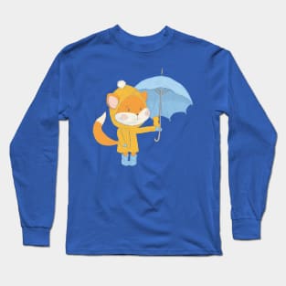 Rainy fox day Long Sleeve T-Shirt